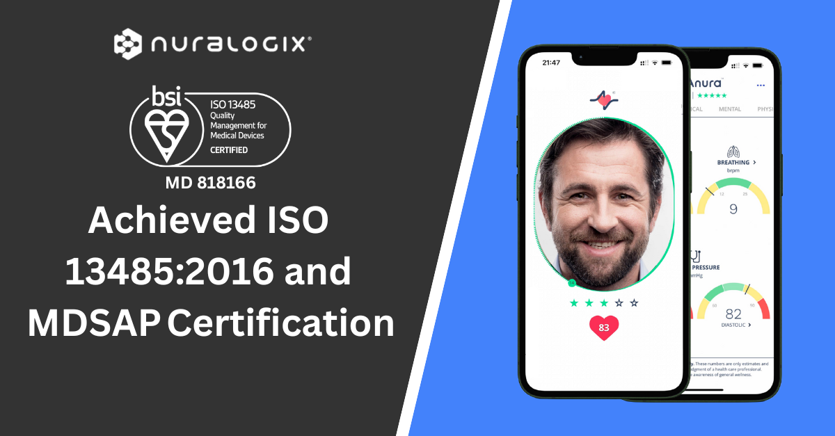 NuraLogix Achieves ISO 134852016 and MDSAP Certification